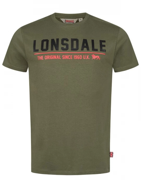 Foto van product LONSDALE Shirt 'Crantock' olijfgroen / grenadine / zwart