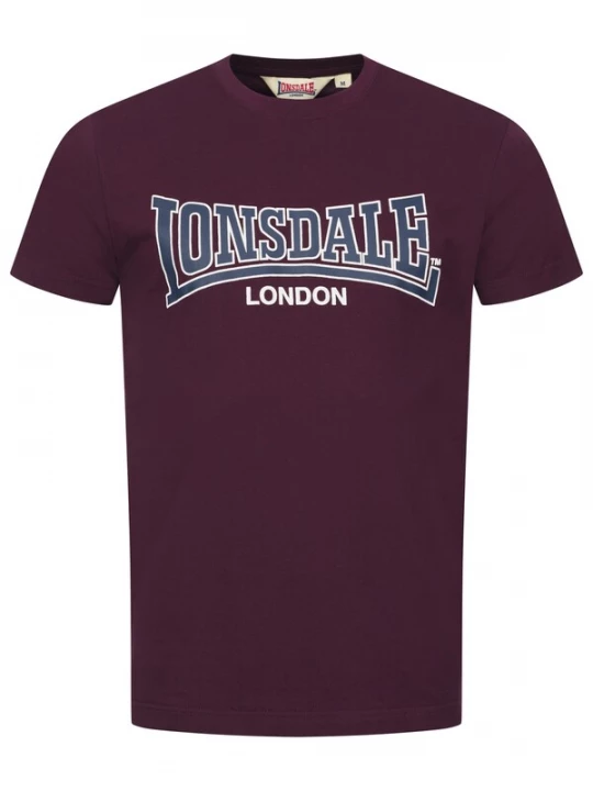Foto van product LONSDALE Shirt 'Dukinfield' marine / bordeaux / wit