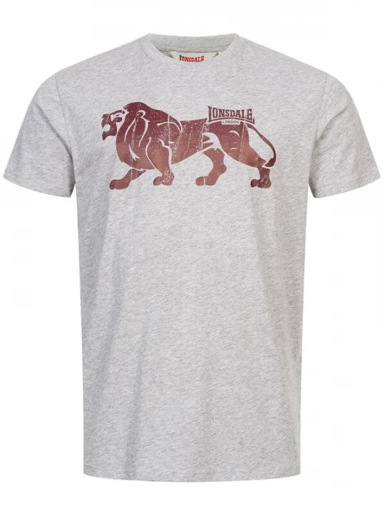 Foto van product LONSDALE Shirt 'Endmoor' grijs gemêleerd / wijnrood