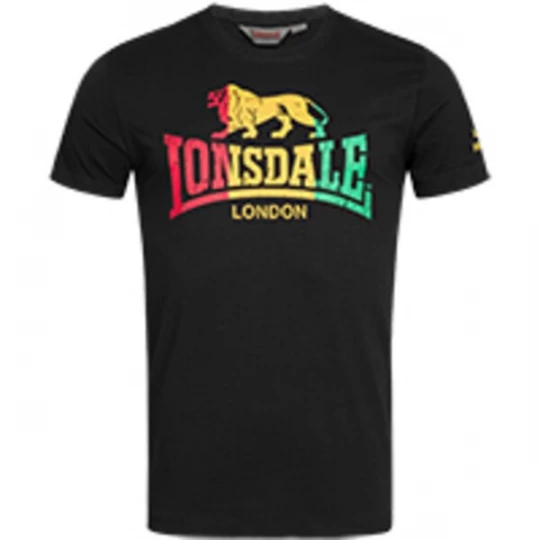 Foto van product LONSDALE Shirt 'Freedom' geel / groen / pink / zwart