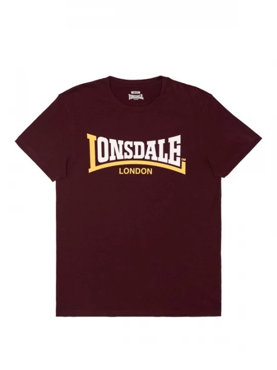 Foto van product LONSDALE Shirt geel / donkerrood / wit