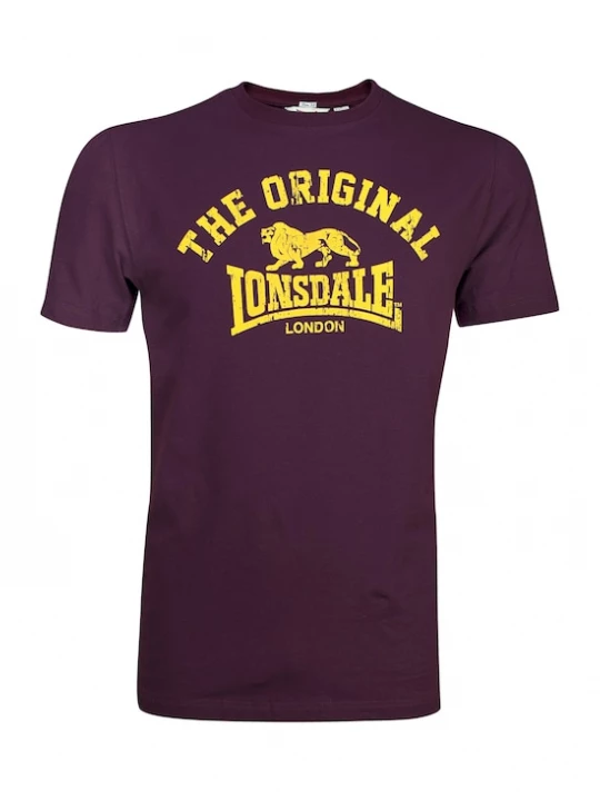 Foto van product LONSDALE Shirt geel / wijnrood
