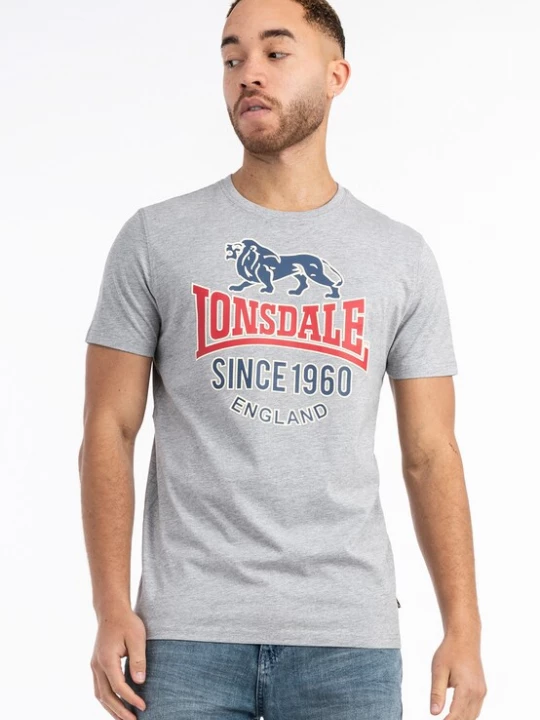 Foto van product LONSDALE Shirt 'Gonfirth' navy / grijs gemêleerd / rood / grenadine