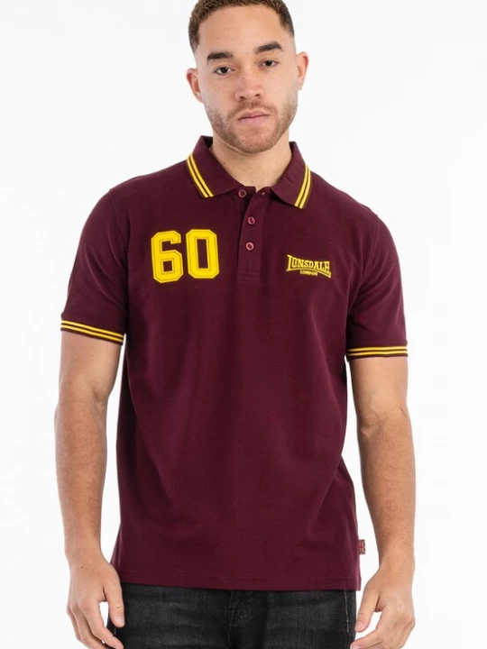 Foto van product LONSDALE Shirt 'Hellister' geel / wijnrood