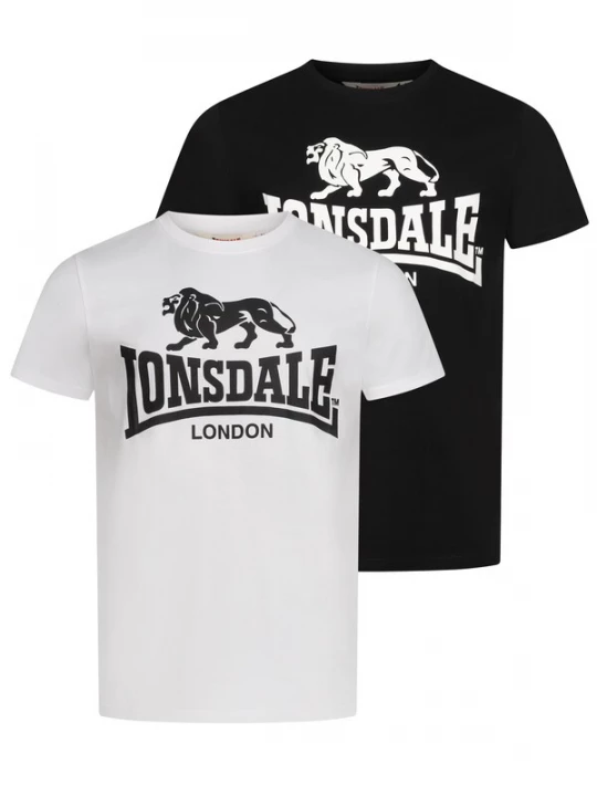Foto van product LONSDALE Shirt 'Kelso' zwart / wit