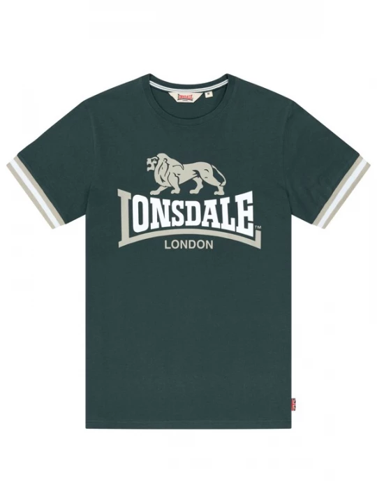 Foto van product LONSDALE Shirt 'Kergord' beige / donkergroen / wit