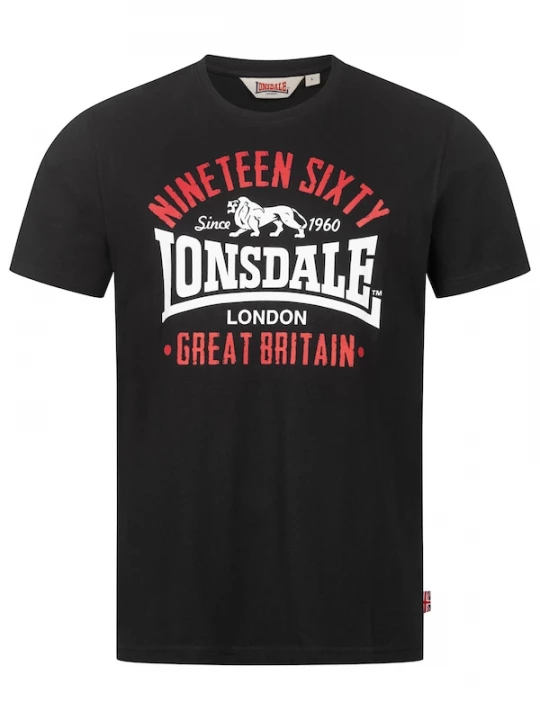 Foto van product LONSDALE Shirt 'Kilchoan' rood / zwart / wit