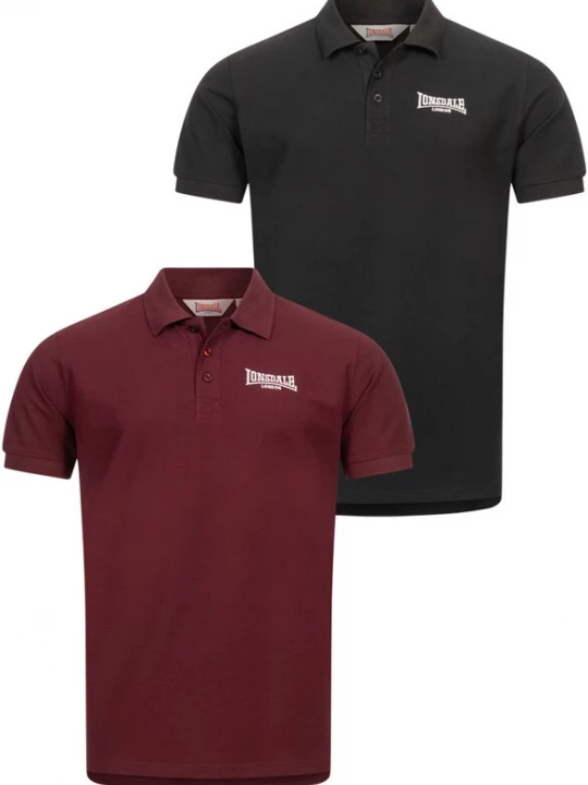 Foto van product LONSDALE Shirt 'Lingholme' wijnrood / zwart / wit