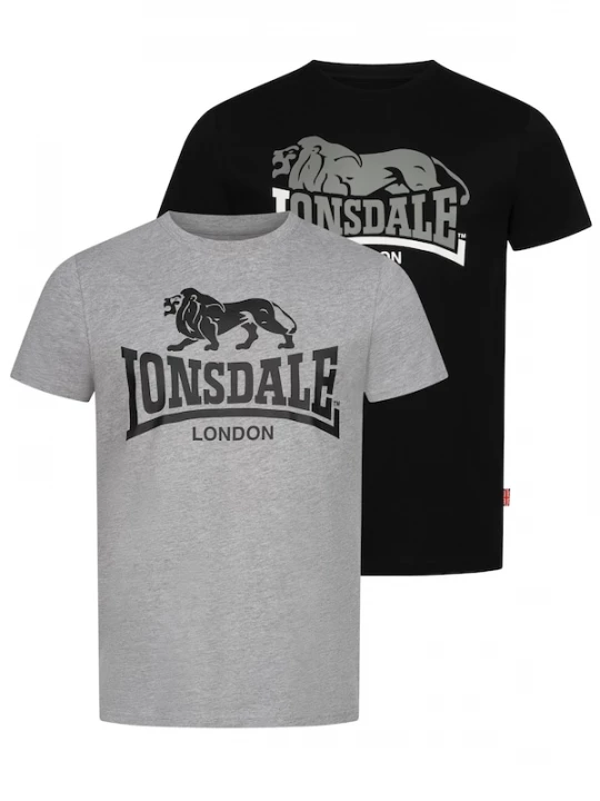 Foto van product LONSDALE Shirt 'Loscoe' grijs / zwart