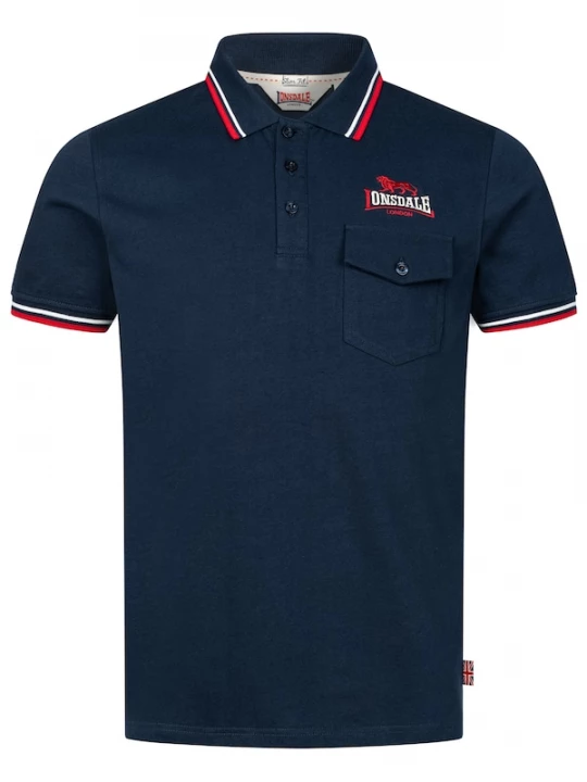 Foto van product LONSDALE Shirt 'Lynton' lichtbeige / marine / rood / wit