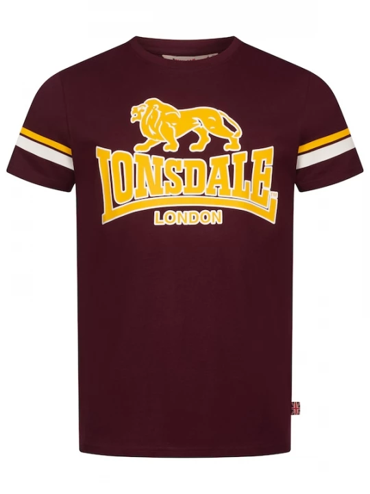 Foto van product LONSDALE Shirt 'Methley' geel / donkerrood / wit