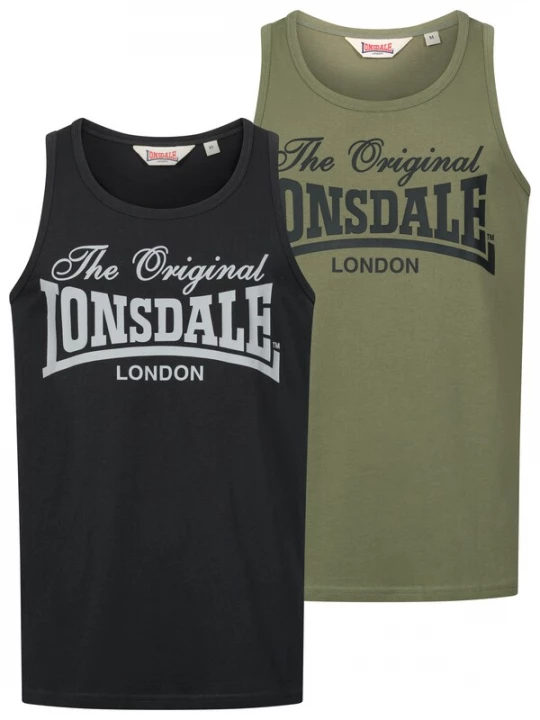 Foto van product LONSDALE Shirt 'Moston' olijfgroen / zwart / wit