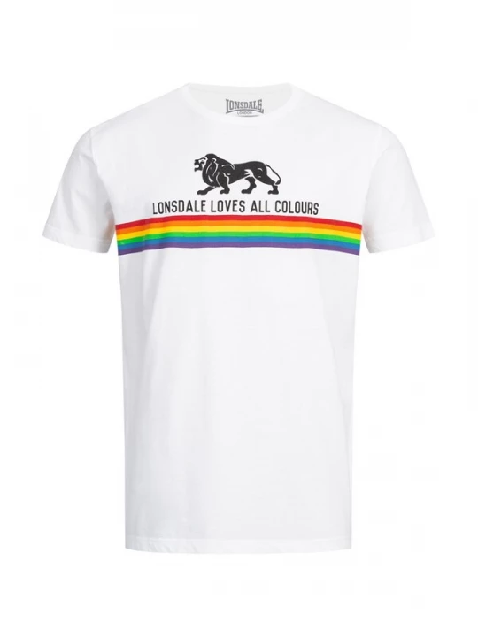 Foto van product LONSDALE Shirt 'Nelson' blauw / geel / groen / lila / oranje / rood / zwart / wit