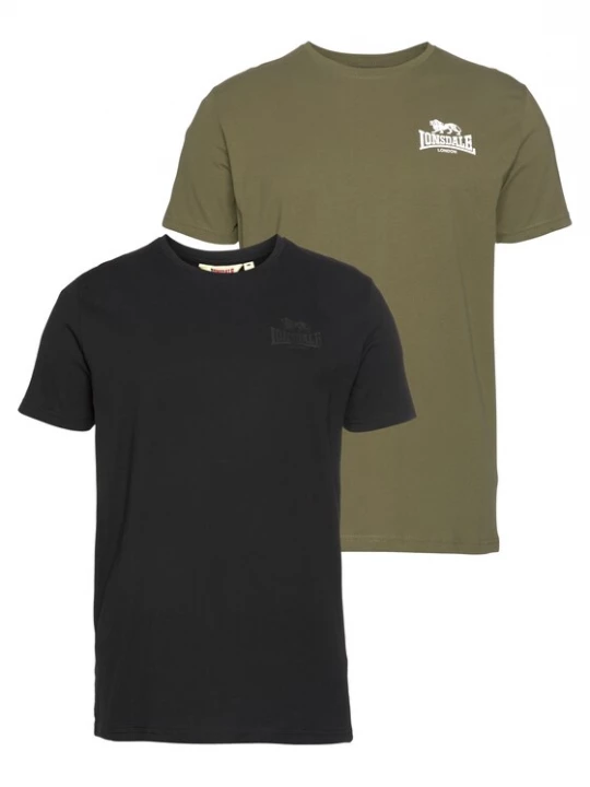 Foto van product LONSDALE Shirt olijfgroen / zwart / black denim / wit