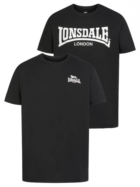 Foto van product LONSDALE Shirt 'Piddinghoe' zwart / wit