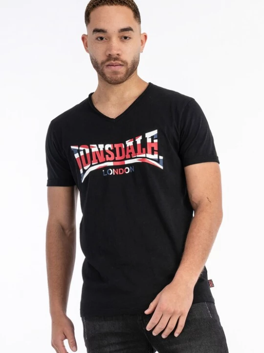 Foto van product LONSDALE Shirt 'Stanydale' navy / rood / zwart / wit