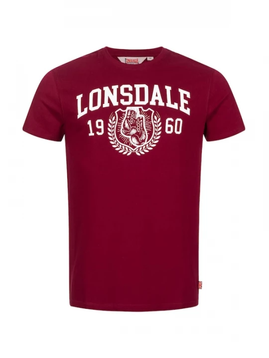 Foto van product LONSDALE Shirt 'Staxigoe' donkerrood / wit