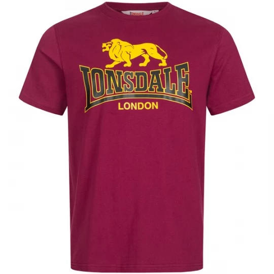 Foto van product LONSDALE Shirt 'Taverham' geel / donkerrood / zwart