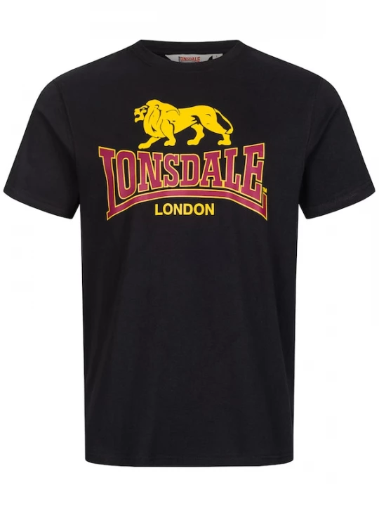 Foto van product LONSDALE Shirt 'Taverham' geel / grenadine / zwart