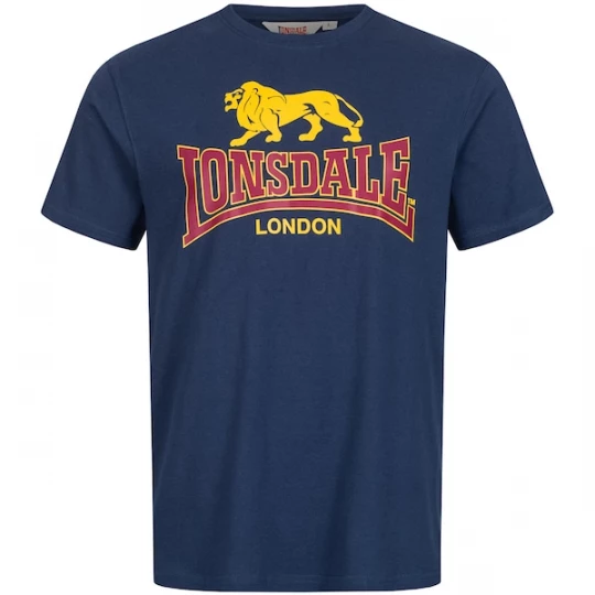 Foto van product LONSDALE Shirt 'Taverham' navy / geel / donkerrood