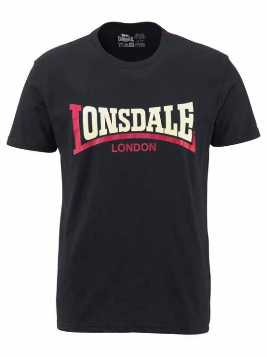 Foto van product LONSDALE Shirt 'Two Tone' lichtbeige / kersrood / zwart
