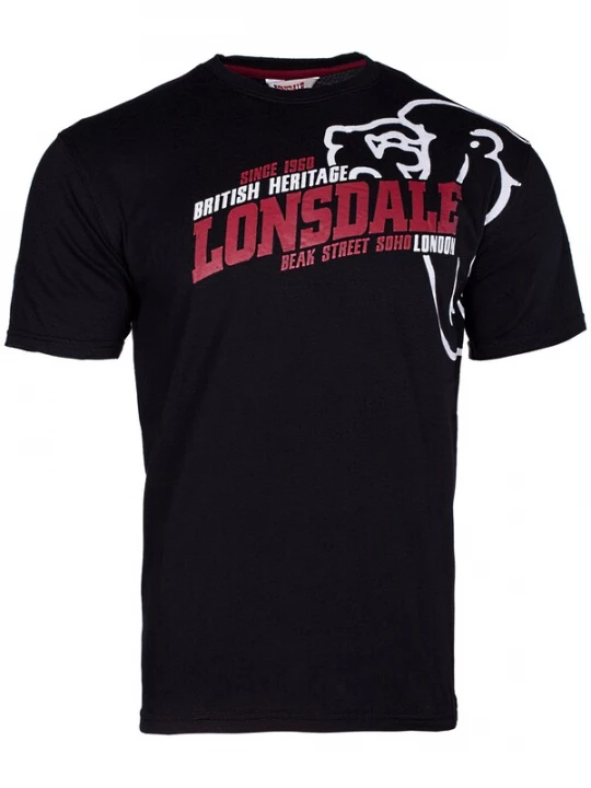 Foto van product LONSDALE Shirt 'Walkley' kersrood / zwart / wit