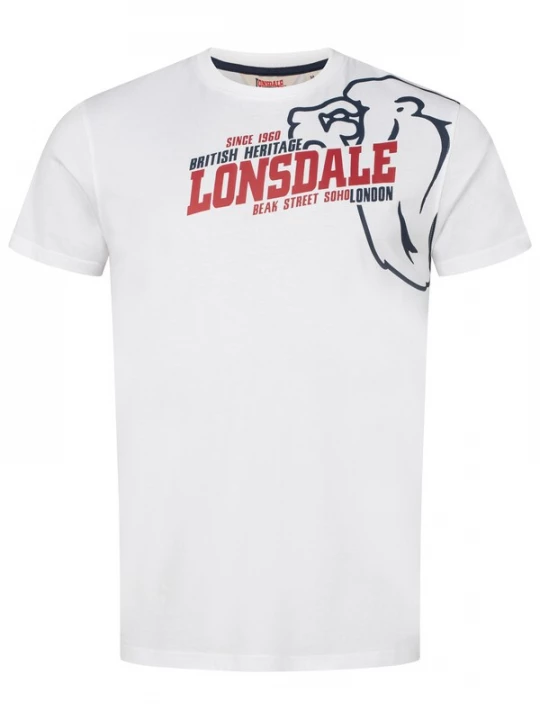 Foto van product LONSDALE Shirt 'Walkley' rood / zwart / wit