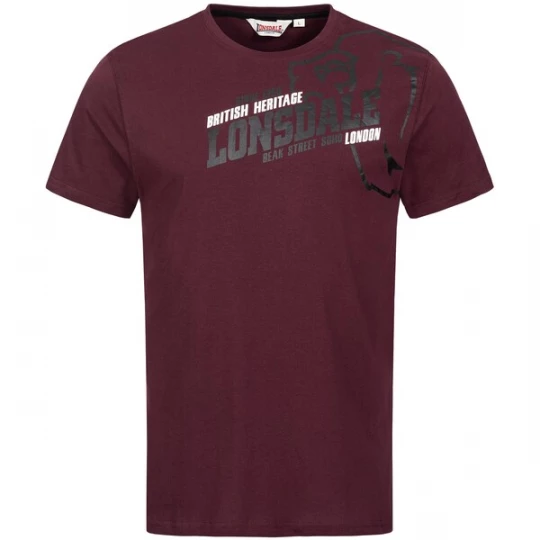 Foto van product LONSDALE Shirt 'Walkley' rood / zwart / wit