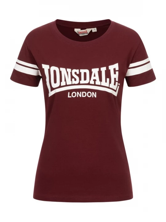 Foto van product LONSDALE Shirt wijnrood / wit