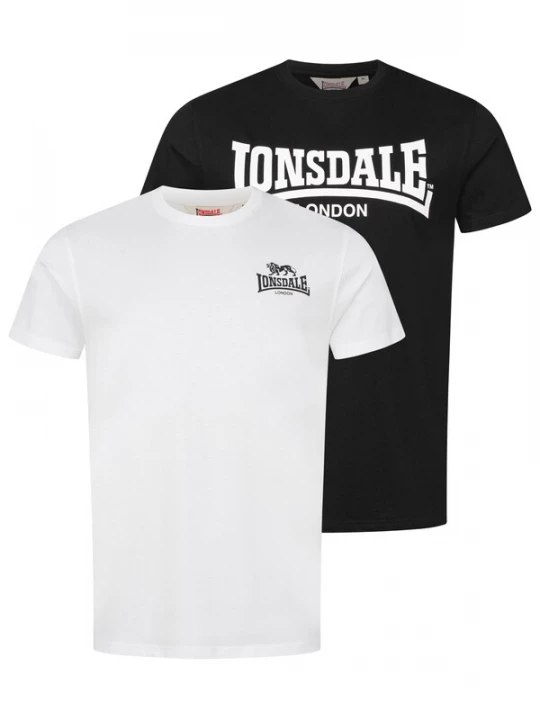 Foto van product LONSDALE Shirt 'Yarnbrook' zwart / wit