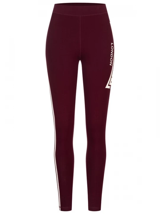 Foto van product LONSDALE Sportbroek 'Lowstoft' wijnrood / wit