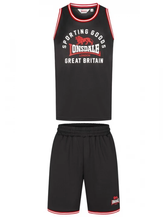Foto van product LONSDALE Trainingspak 'Pewsey' knalrood / zwart / wit