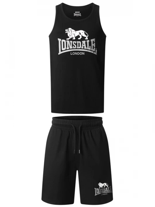 Foto van product LONSDALE Trainingspak 'Polmood' zwart / wit