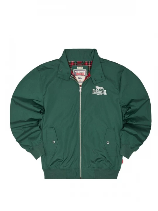 Foto van product LONSDALE Tussenjas 'Classic' donkergroen / wit