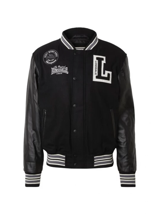 Foto van product LONSDALE Tussenjas 'Oxford' zwart / wit