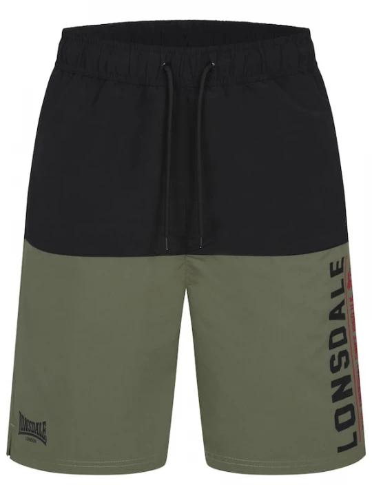 Foto van product LONSDALE Zwemshorts 'Hayling' olijfgroen / rood / zwart