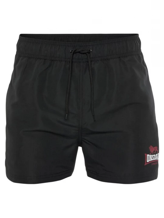 Foto van product LONSDALE Zwemshorts 'Kilstay' bloedrood / zwart / wit