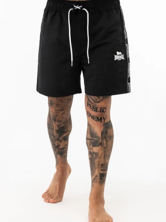 Foto van product LONSDALE Zwemshorts 'Kirbuster' zwart / wit
