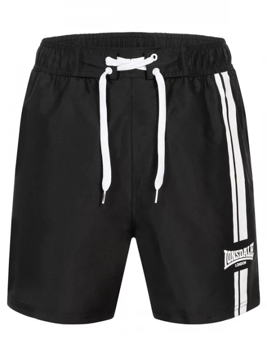Foto van product LONSDALE Zwemshorts 'Knockan' zwart / wit