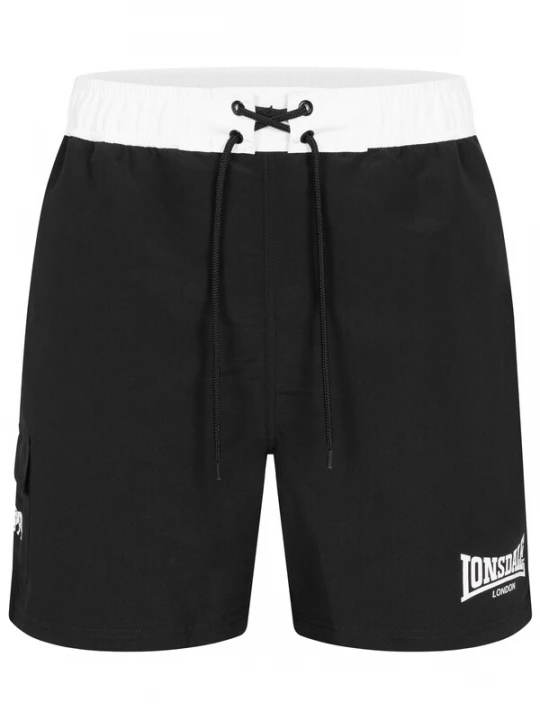 Foto van product LONSDALE Zwemshorts 'Thorpe' zwart / wit