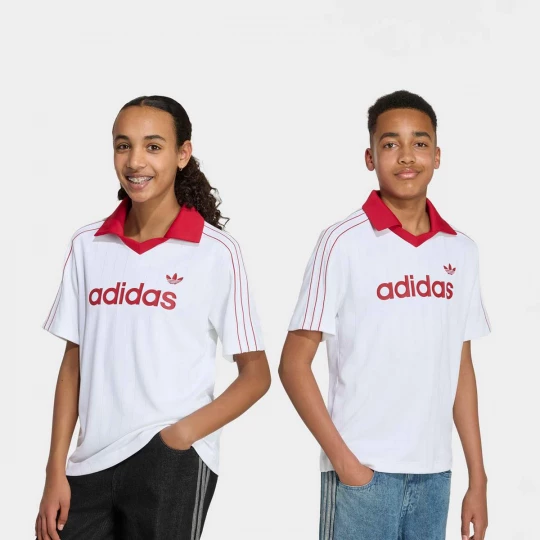 Foto van product Loose Pinstripe Polo Tee adidas Originals wit