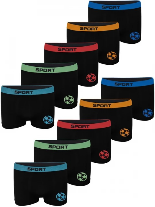 Foto van product LOREZA Onderbroek 'Jungen Boxershorts Fussball' zwart