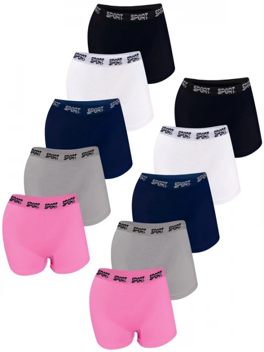 Foto van product LOREZA Onderbroek 'Mädchen Pantys Jasmin' grijs / neonroze / zwart / wit