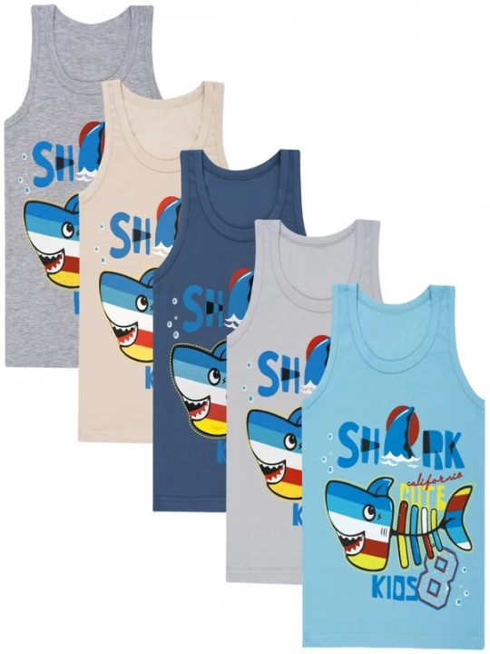 Foto van product LOREZA Onderhemd 'Jungen Unterhemden Shark' gemengde kleuren