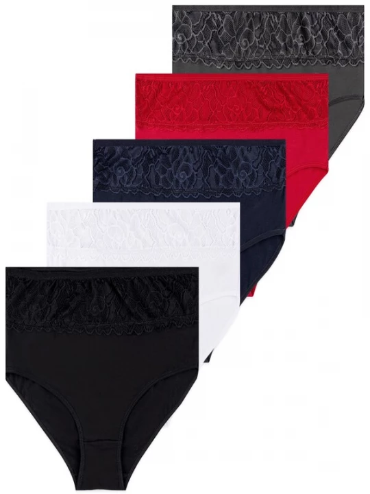 Foto van product LOREZA Slip 'Damen Slip Elisabeth' knalrood / zwart / wit