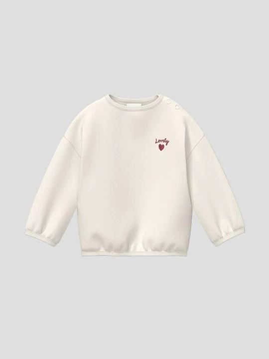 Foto van product Los shirt met lange mouwen, rugprint en borduursel s.Oliver crème