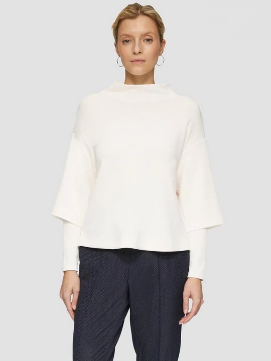 Foto van product Los sweatshirt in scuba met afgezakte schouders s.Oliver crème
