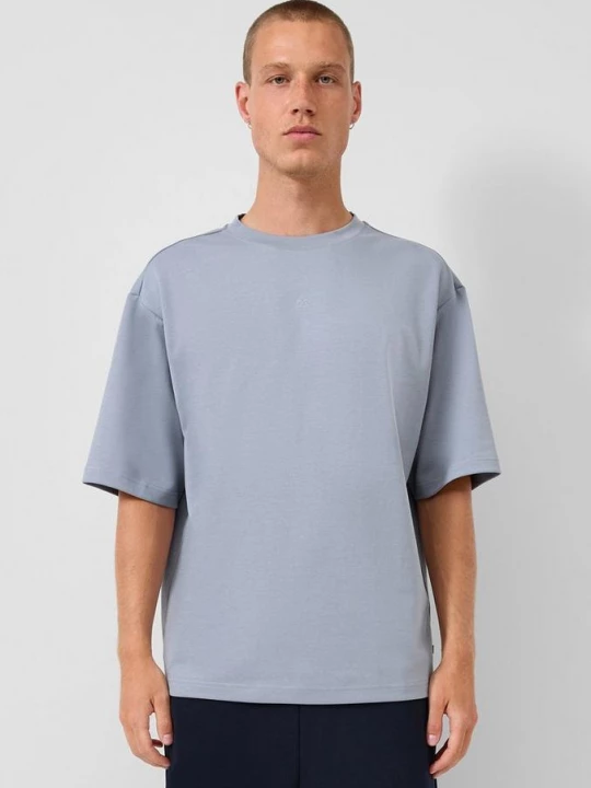 Foto van product Los T-shirt met geborduurd logo QS grijs