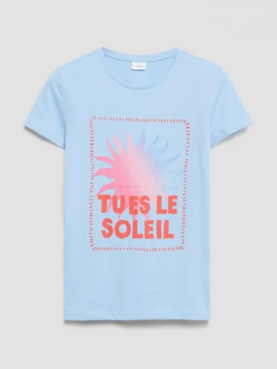 Foto van product Los T-shirt met print s.Oliver blauw