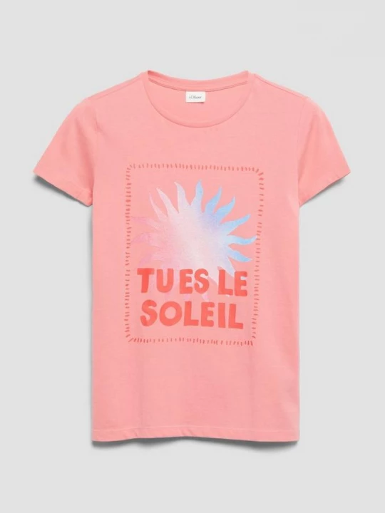 Foto van product Los T-shirt met print s.Oliver roze
